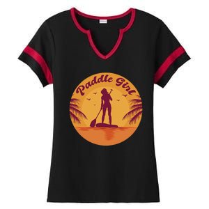 Paddle Girl Sunset Sport Ladies Halftime Notch Neck Tee