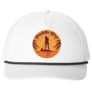 Paddle Girl Sunset Sport Snapback Five-Panel Rope Hat