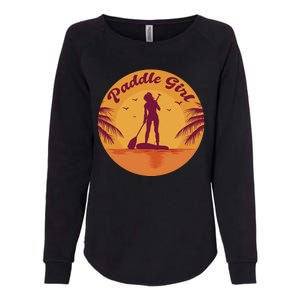 Paddle Girl Sunset Sport Womens California Wash Sweatshirt