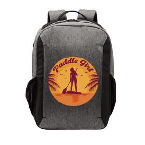 Paddle Girl Sunset Sport Vector Backpack