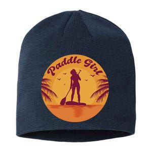 Paddle Girl Sunset Sport Sustainable Beanie