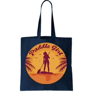 Paddle Girl Sunset Sport Tote Bag