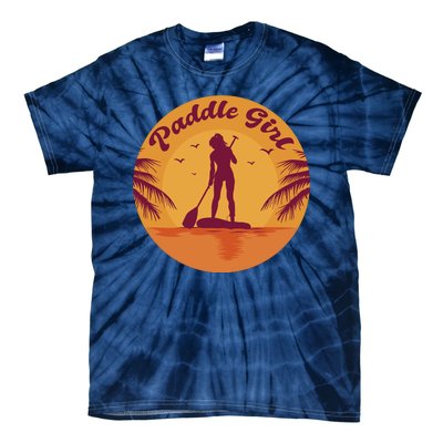 Paddle Girl Sunset Sport Tie-Dye T-Shirt