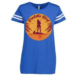 Paddle Girl Sunset Sport Enza Ladies Jersey Football T-Shirt