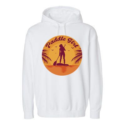 Paddle Girl Sunset Sport Garment-Dyed Fleece Hoodie