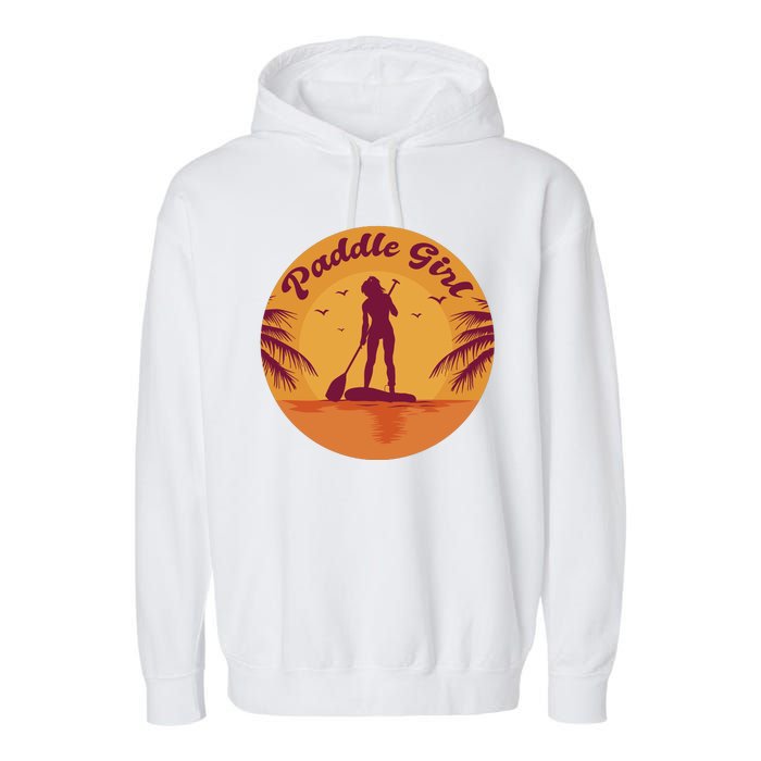 Paddle Girl Sunset Sport Garment-Dyed Fleece Hoodie