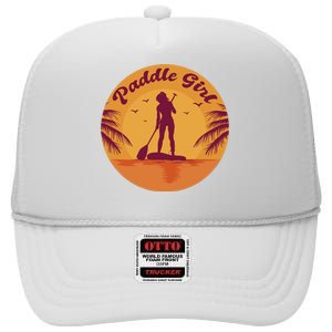 Paddle Girl Sunset Sport High Crown Mesh Back Trucker Hat