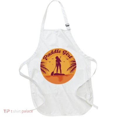 Paddle Girl Sunset Sport Full-Length Apron With Pockets