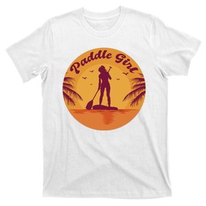 Paddle Girl Sunset Sport T-Shirt