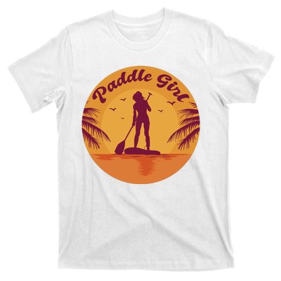 Paddle Girl Sunset Sport T-Shirt