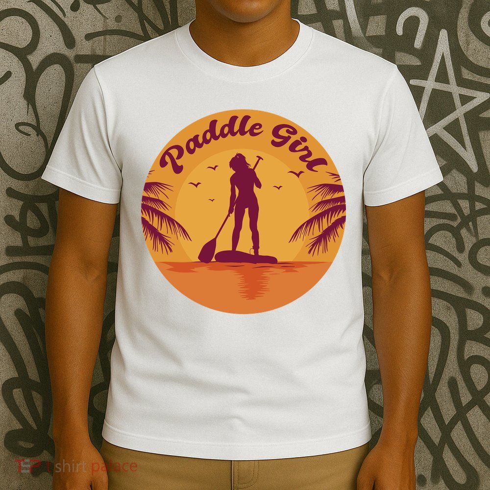 Paddle Girl Sunset Sport T-Shirt