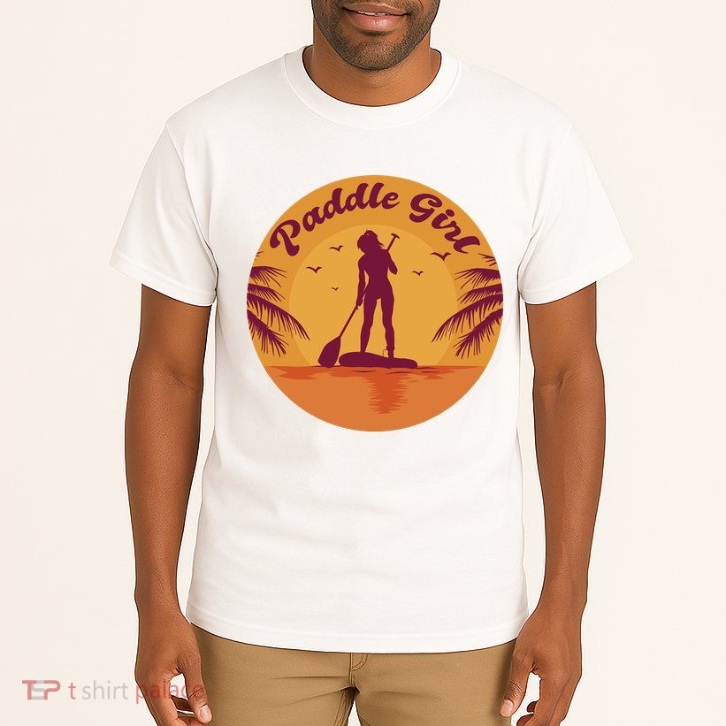Paddle Girl Sunset Sport Tall T-Shirt