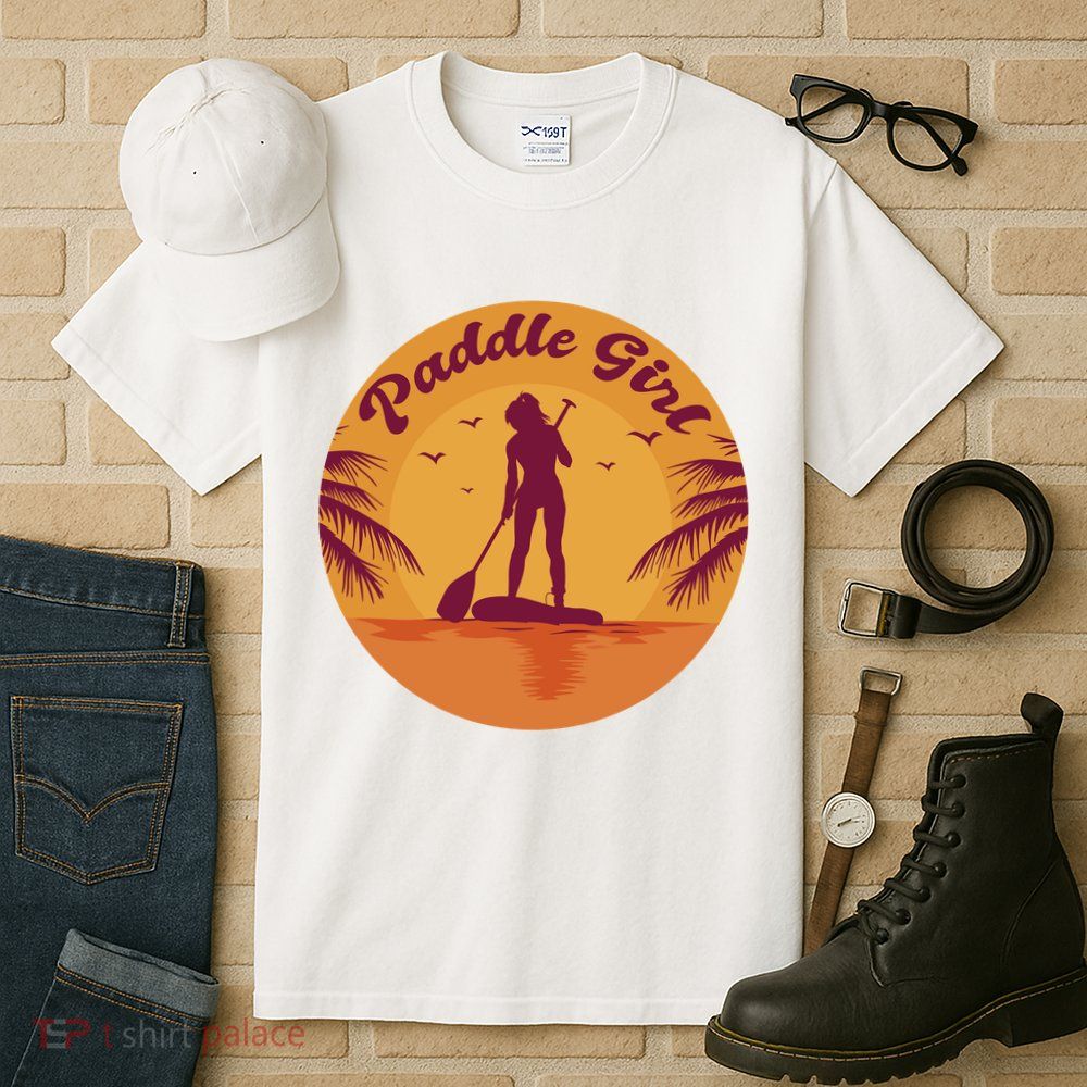 Paddle Girl Sunset Sport Tall T-Shirt
