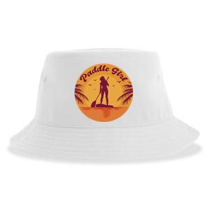 Paddle Girl Sunset Sport Sustainable Bucket Hat