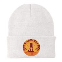 Paddle Girl Sunset Sport Knit Cap Winter Beanie