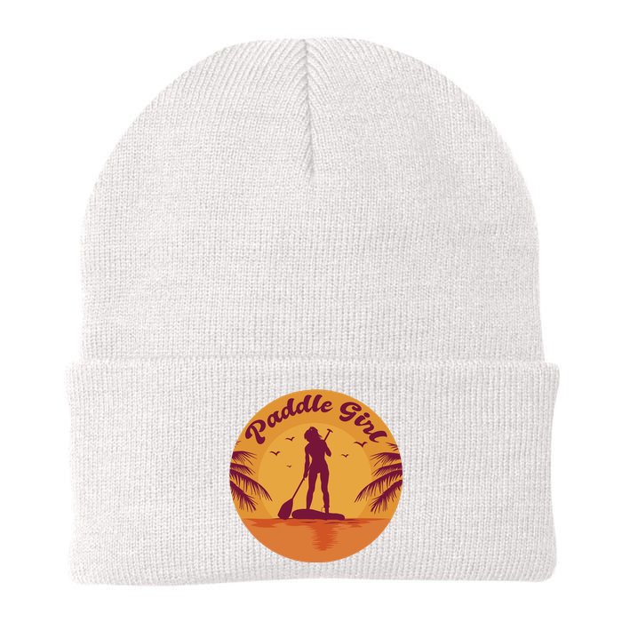 Paddle Girl Sunset Sport Knit Cap Winter Beanie