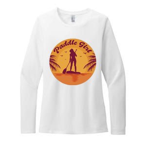 Paddle Girl Sunset Sport Womens CVC Long Sleeve Shirt