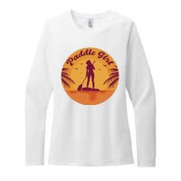 Paddle Girl Sunset Sport Womens CVC Long Sleeve Shirt