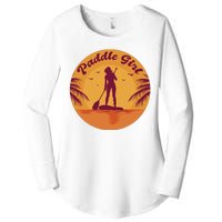 Paddle Girl Sunset Sport Women's Perfect Tri Tunic Long Sleeve Shirt