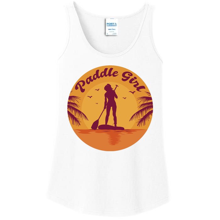 Paddle Girl Sunset Sport Ladies Essential Tank