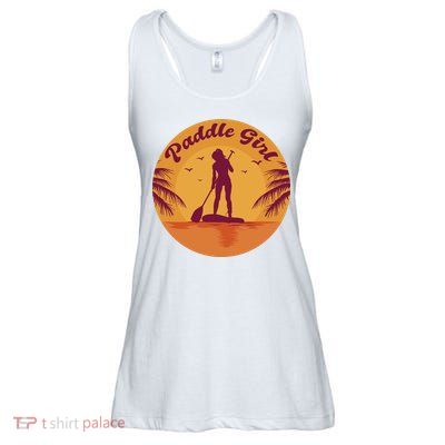 Paddle Girl Sunset Sport Ladies Essential Flowy Tank