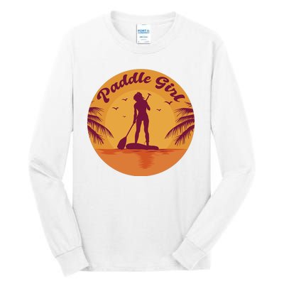 Paddle Girl Sunset Sport Tall Long Sleeve T-Shirt