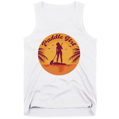 Paddle Girl Sunset Sport Tank Top