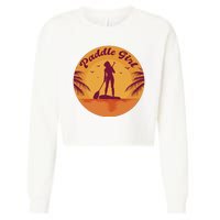 Paddle Girl Sunset Sport Cropped Pullover Crew