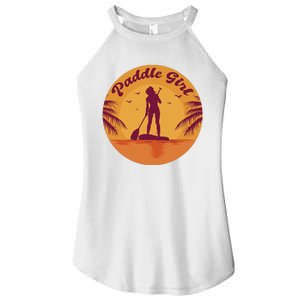 Paddle Girl Sunset Sport Women's Perfect Tri Rocker Tank