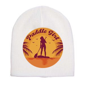 Paddle Girl Sunset Sport Short Acrylic Beanie