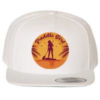 Paddle Girl Sunset Sport Wool Snapback Cap