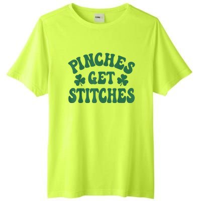 Pinches Get Stitches Shamrock Funny St. Patrick's Day Tall Fusion ChromaSoft Performance T-Shirt