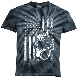 Patriotic German Shepherd AMERICAN FLAG Dog Lover Gift TShirt Kids Tie-Dye T-Shirt