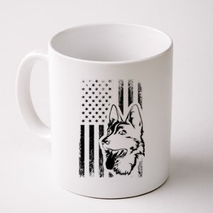 Patriotic German Shepherd AMERICAN FLAG Dog Lover Gift TShirt Coffee Mug