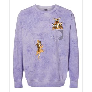 Pocket German Shepherd Colorblast Crewneck Sweatshirt