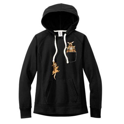 Pocket German Shepherd Women's Fleece Hoodie