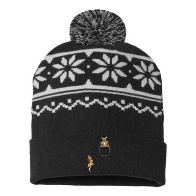 Pocket German Shepherd USA-Made Snowflake Beanie