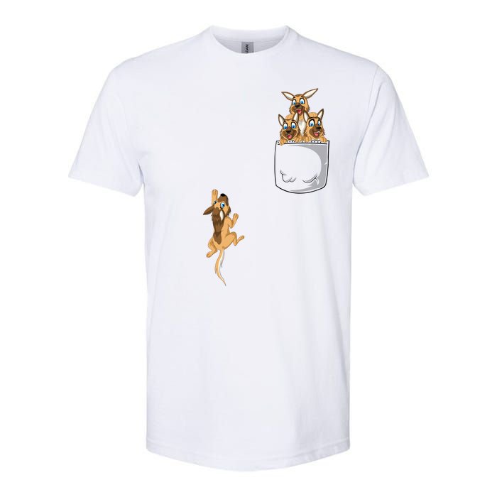 Pocket German Shepherd Softstyle CVC T-Shirt