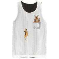 Pocket German Shepherd Mesh Reversible Basketball Jersey Tank