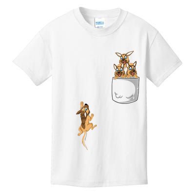 Pocket German Shepherd Kids T-Shirt