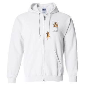 Pocket German Shepherd Full Zip Hoodie