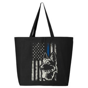 Patriotic German Shepherd K9 Unit Thin Blue Line Police Gift 25L Jumbo Tote