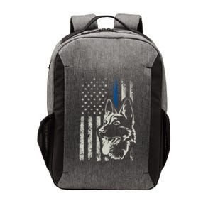 Patriotic German Shepherd K9 Unit Thin Blue Line Police Gift Vector Backpack