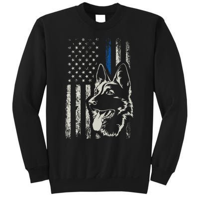 Patriotic German Shepherd K9 Unit Thin Blue Line Police Gift Sweatshirt