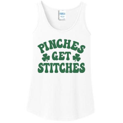 Pinches Get Stitches Lucky Day Patrick's Day Gift Ladies Essential Tank