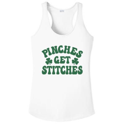 Pinches Get Stitches Lucky Day Patrick's Day Gift Ladies PosiCharge Competitor Racerback Tank