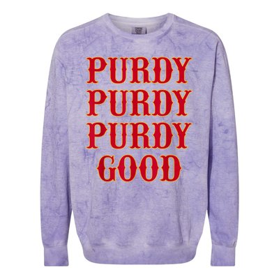 Purdy Good San Francisco Football Playoffs Colorblast Crewneck Sweatshirt