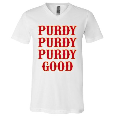 Purdy Good San Francisco Football Playoffs V-Neck T-Shirt