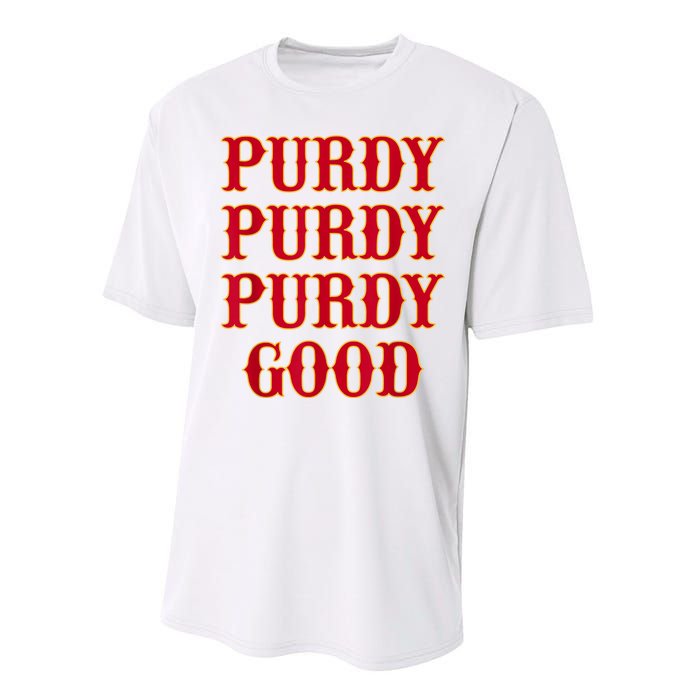 Purdy Good San Francisco Football Playoffs Performance Sprint T-Shirt