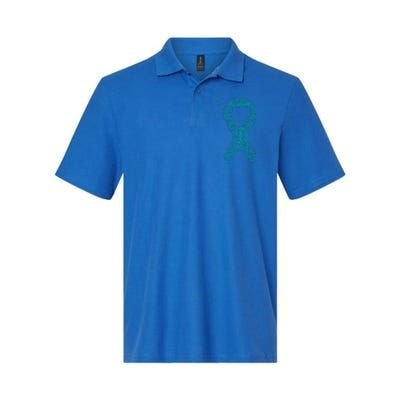 Postgreat Gifttraumatic Stress Disorder Awareness Month Teal Ribbon Funny Gift Softstyle Adult Sport Polo